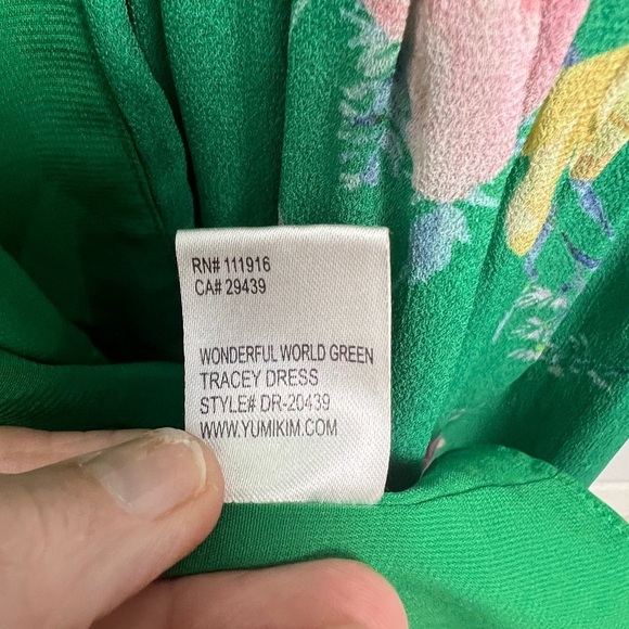 Yumi Kim Tracey Green Floral Maxi Dress Size XS Sold Out  - FLAW - Picture 13 of 16